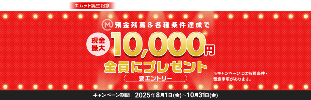 エムット誕生記念キャンペーン_三菱ＵＦＪカード